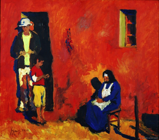 Painting for sale online - With grandmother