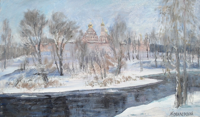 Painting for sale online - View across the Istra River