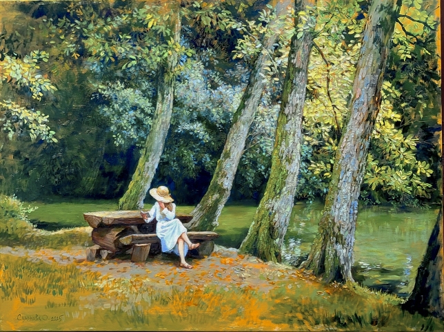 Painting for sale online - Under the old linden trees