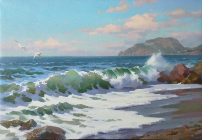 Painting for sale online - Crimea, View of Ayu-Dag