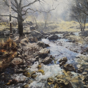 Painting for sale online - Mountain stream