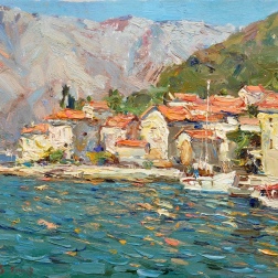 Painting for sale online - City by the sea