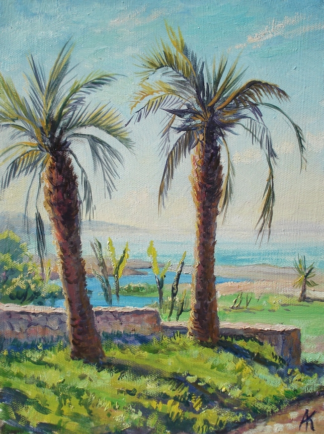 Painting for sale online - Beach in New Athos