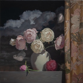 Painting for sale online - Птицы и пионы