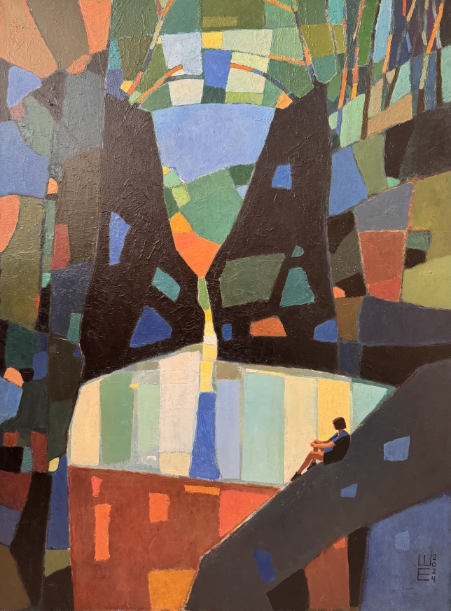 Painting for sale online -  Contemplation…At the White River