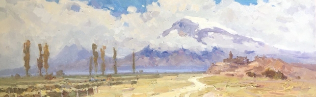 Painting for sale online - Ararat Valley, Khor Virap Monastery