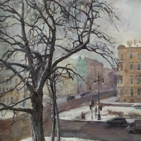 Painting for sale online - View of Sredny Avenue
