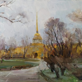 Painting for sale online - View of the Admiralty on a spring day