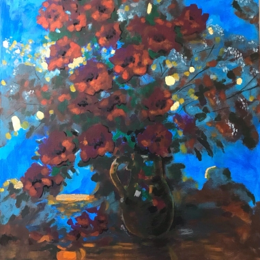 Painting for sale online - Bouquet in the moonlight