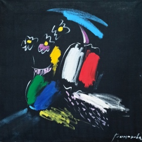 Painting for sale online - Blue, white, red