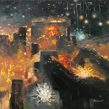 Painting for sale online - Military abstraction. Battle for Bakhmut