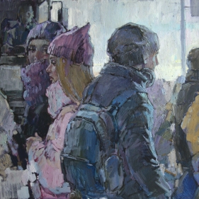 Painting for sale online - Cold morning