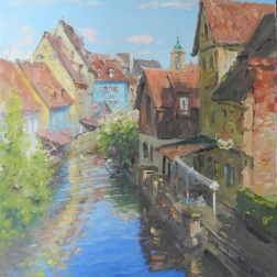 Painting for sale online - Canal in Kolmar.