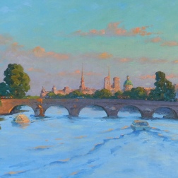Painting for sale online - Evening on the Seine.