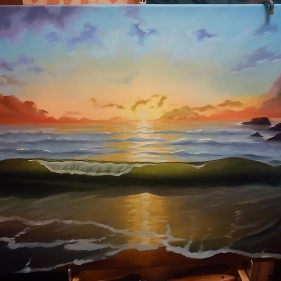 Painting for sale online - Sea sunset