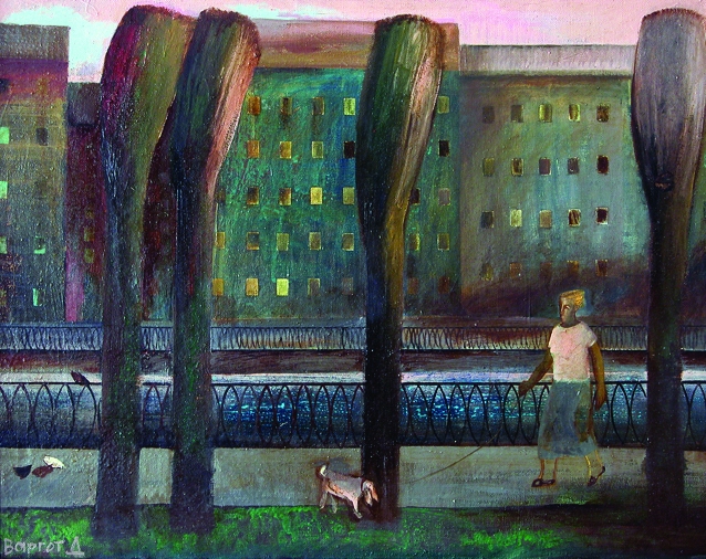 Painting for sale online - A walk along the embankment