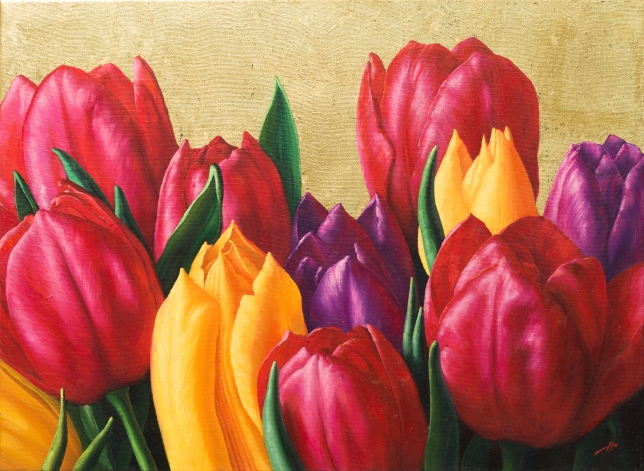 Painting for sale online - Long live the tulip!