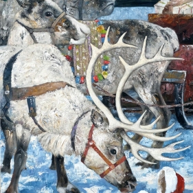Painting for sale online - Santa Claus is lost