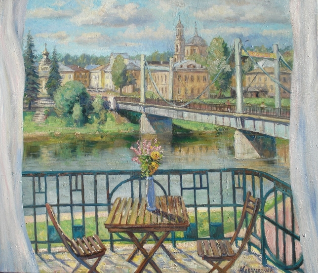 Painting for sale online - View from the window of Tvertsa
