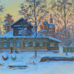 Painting for sale online - Das Ufer des Seliger.