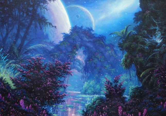 Painting for sale online - The Phoenix Planet The Moment of Rebirth