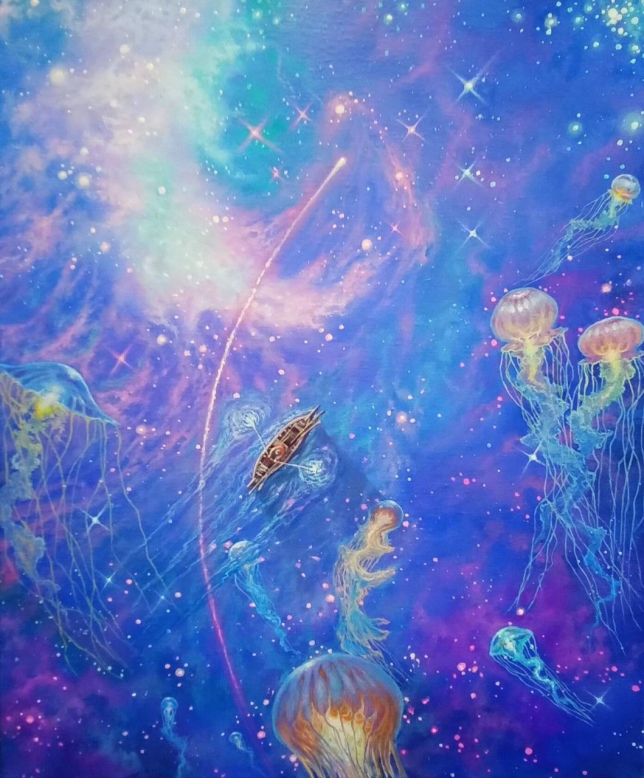 Painting for sale online - Sailing over eternity