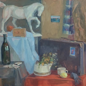 Painting for sale online - Still life with a suitcase