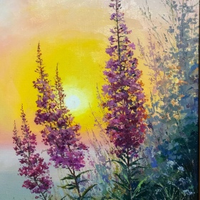 Painting for sale online - Fireweed