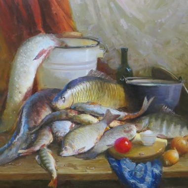 Painting for sale online - Good catch