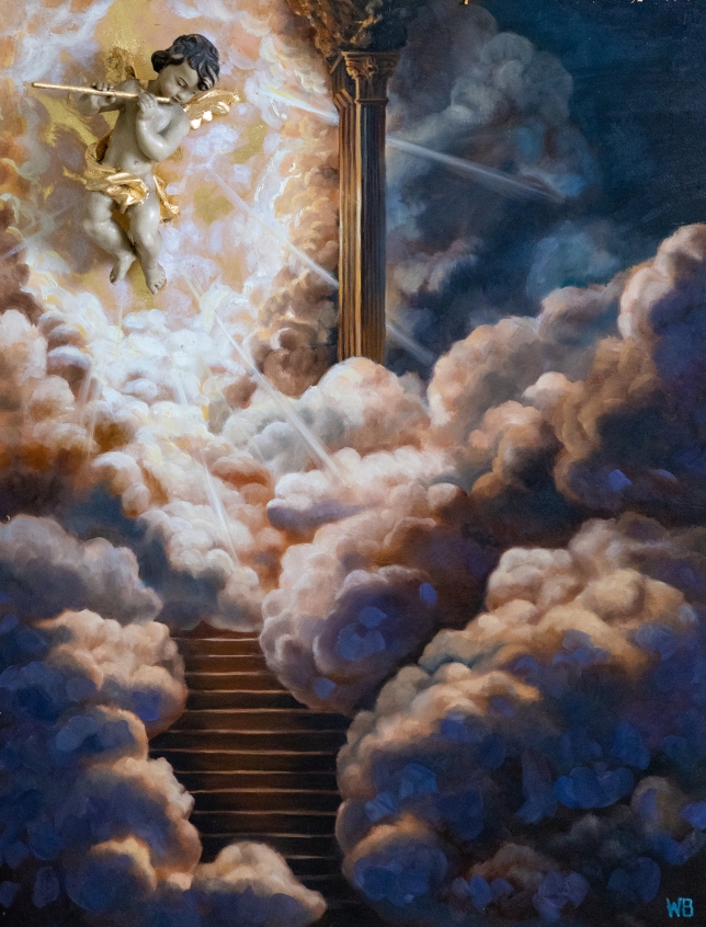 Painting for sale online - The light shines in the darkness