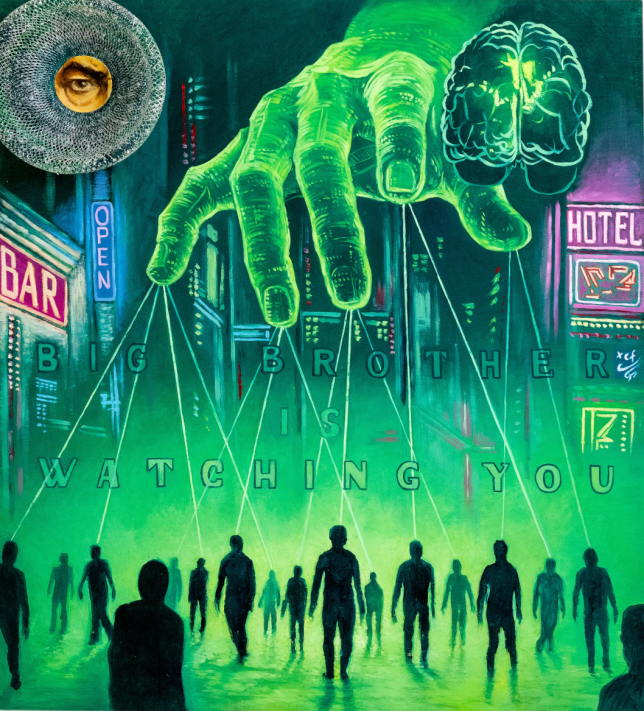 Painting for sale online - Big Brother is watching you