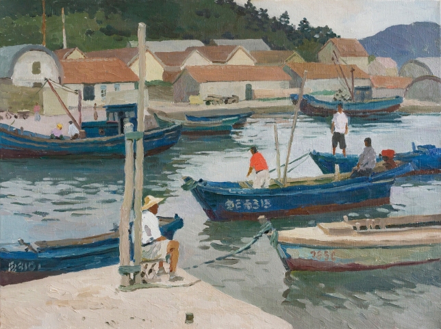 Painting for sale online - China fishing village