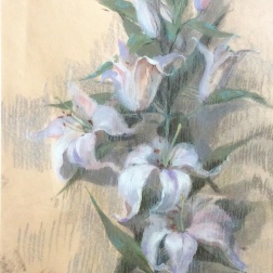 Painting for sale online - White lilies
