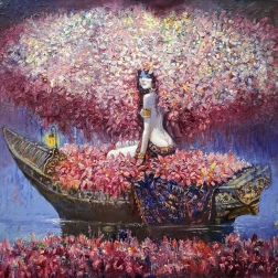 Painting for sale online - Flower picker