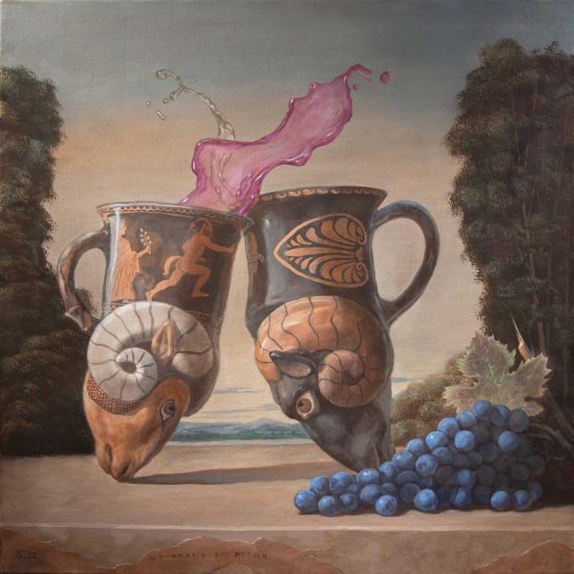 Painting for sale online - Duel of two rhytons