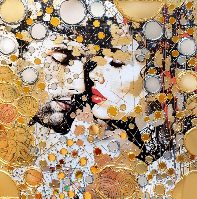 Painting for sale online - Golden sparks of love