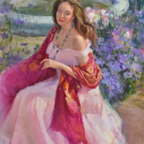 Painting for sale online - Woman in Pink