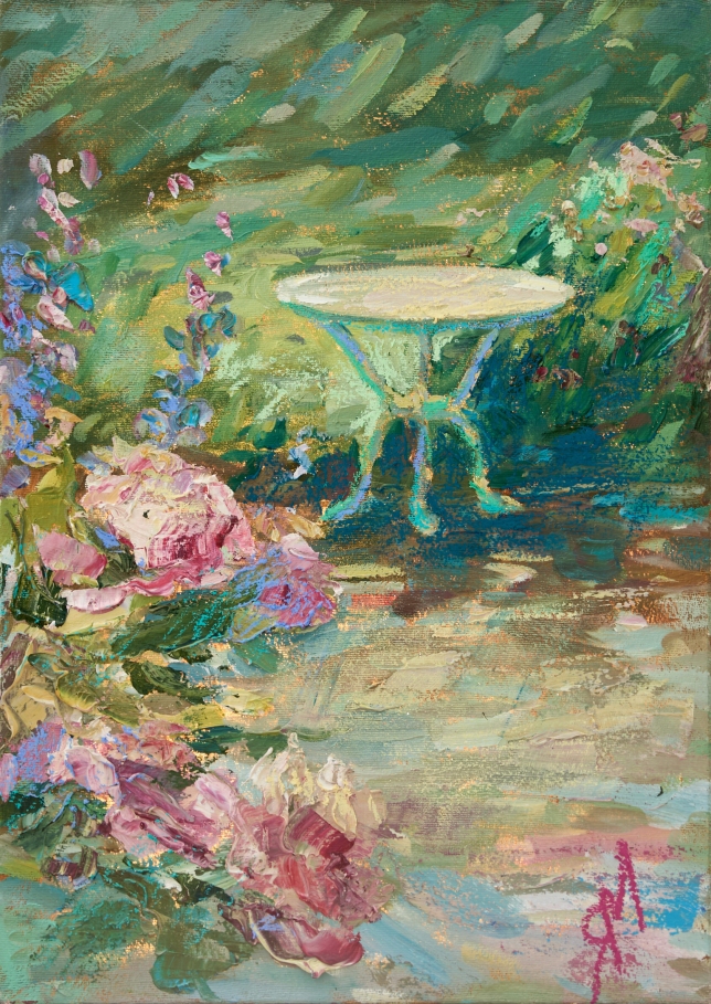 Painting for sale online - In the garden