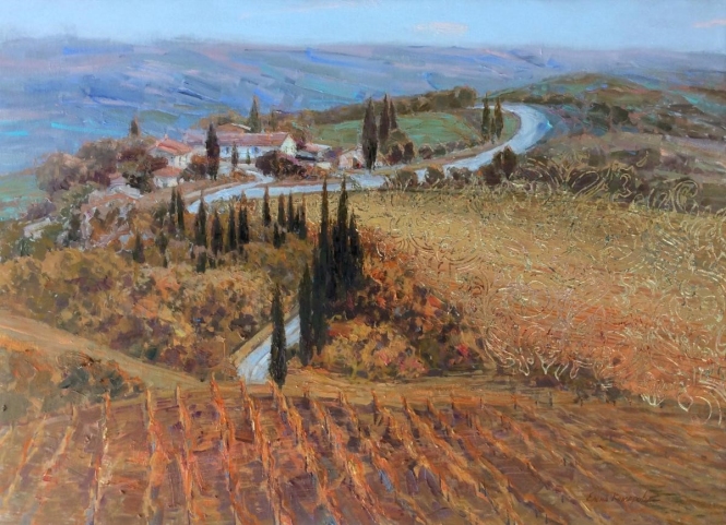 Painting for sale online - Golden field