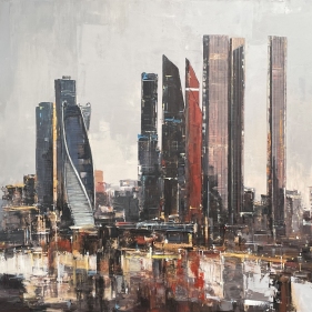 Painting for sale online - The Cities of the World Series, Moscow City I