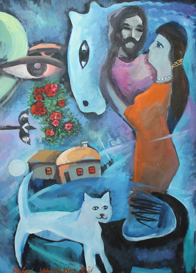 Painting for sale online - White - black