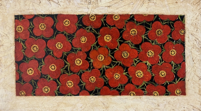 Painting for sale online - Red flowers