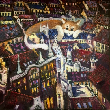 Painting for sale online - Cat