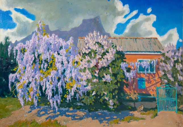 Painting for sale online - Lilac and wisteria
