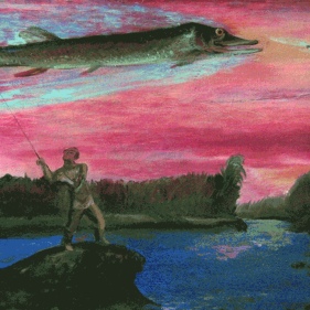 Painting for sale online - On the Lemenka River