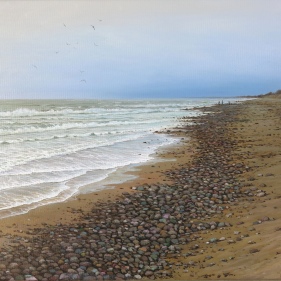 Painting for sale online - The beach in December
