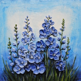Painting for sale online - Delphinium
