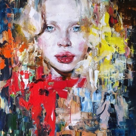 Painting for sale online - Portrait on the palette #1