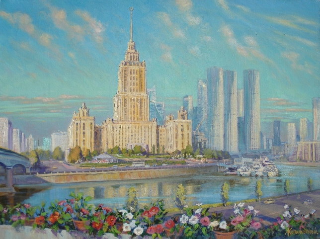 Painting for sale online - Krasnopresnenskaya Embankment