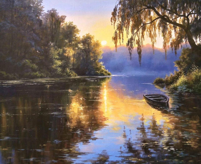 Painting for sale online - Centennial willow tree